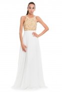 Long White Evening Dress O4353