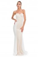Long White Sweetheart Evening Dress O4380