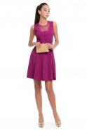 Short Purple Invitation Dress T2536