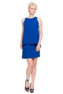 Sax Blue Coctail Dress ABK016