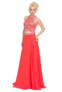 Long Coral Prom Dress ABU338