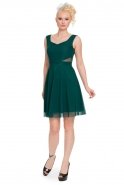 Short Emerald Green Evening Dress ABK003