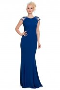 Long Sax Blue Evening Dress F2645