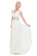 Long White Evening Dress F2651
