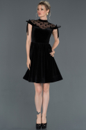 Short Black Velvet Dress ABK703