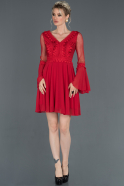 Red Short Invitation Dress ABK643