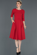 Short Red Invitation Dress ABK709