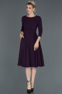 Short Purple Invitation Dress ABK709