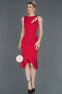 Midi Red Invitation Dress ABK509