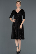 Short Black Velvet Dress ABK720