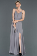 Grey Long Prom Gown ABU820