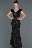 Long Black Mermaid Prom Dress ABU1096