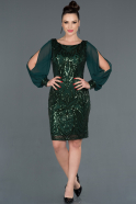 Short Emerald Green Invitation Dress ABK722