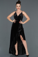 Long Black Velvet Evening Dress ABU1099