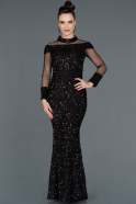 Long Black Mermaid Prom Dress ABU1110