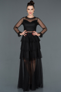 Long Black Prom Gown ABU1114