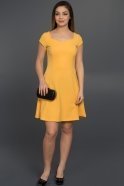 Short Yellow Evening Dress AR36842