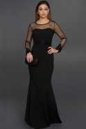 Long Black Evening Dress ABU556