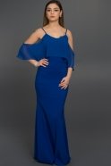 Long Sax Blue Evening Dress ABU329