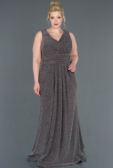Grey Long Oversized Evening Dress ABU992