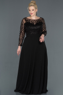 Long Black Plus Size Evening Dress ABU1599