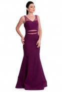 Long Purple Evening Dress C7178
