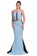 Long Blue Evening Dress E3171