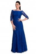 Long Sax Blue Evening Dress J1165