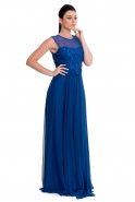 Long Sax Blue Evening Dress J1173