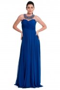Long Sax Blue Evening Dress O9086