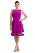 Short Purple Coctail Dress T2484