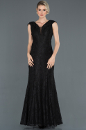 Long Black Laced Evening Dress ABU1130
