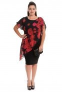 Short Black-Red Plus Size Dress ALY6349