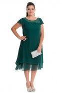 Short Emerald Green Plus Size Dress ALY6373