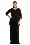 Long Black Oversized Evening Dress BC8504