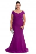 Long Purple Oversized Evening Dress ABU077