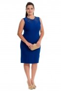 Short Sax Blue Oversized Evening Dress N98390