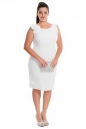 White Oversized Evening Dress NZ8205