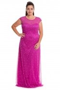 Long Purple Plus Size Evening Dress O4271