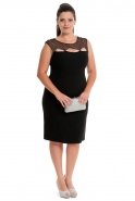 Short Black Oversized Evening Dress O8130