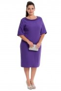 Short Purple Oversized Evening Dress NZ3408