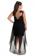 Short Black Oversized Evening Dress NZ8316
