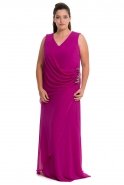 Long Purple Plus Size Dress O8129