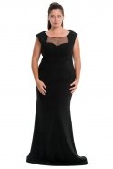 Long Black Oversized Evening Dress O9166