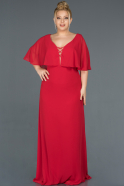 Long Red Oversized Evening Dress ABU1133