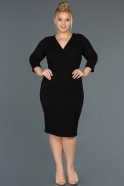 Short Black Oversized Evening Dress ABK744