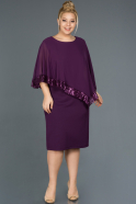 Short Purple Oversized Evening Dress ABK740