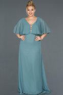 Long Turquoise Oversized Evening Dress ABU1133