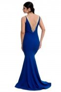 Long Sax Blue Evening Dress C7052
