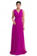Long Purple Evening Dress O4424